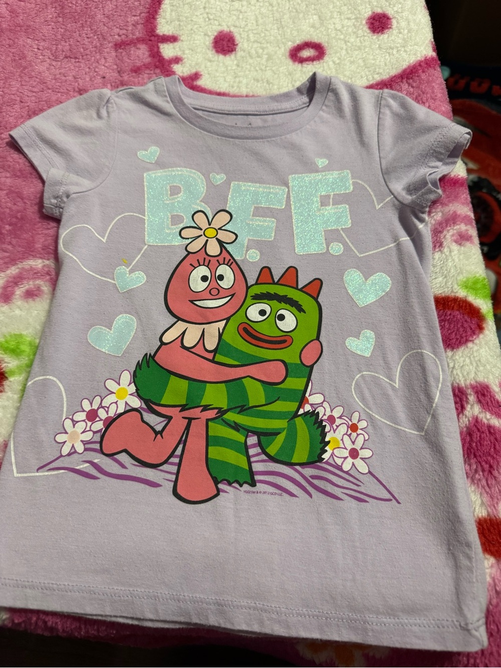 Lilac BFF Graphic Short-Sleeve Tee for Kids